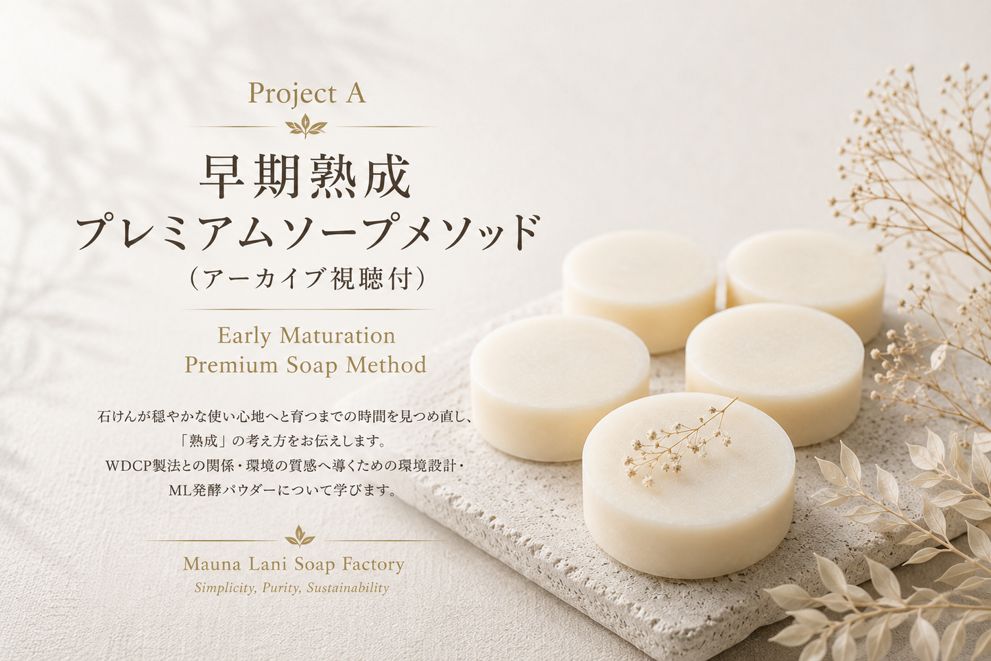 Project A｜早期熟成プレミアムソープメソッド（アーカイブ視聴付）